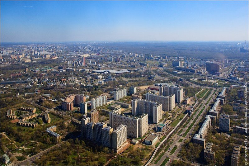 337 meters high above Moscow, Russia