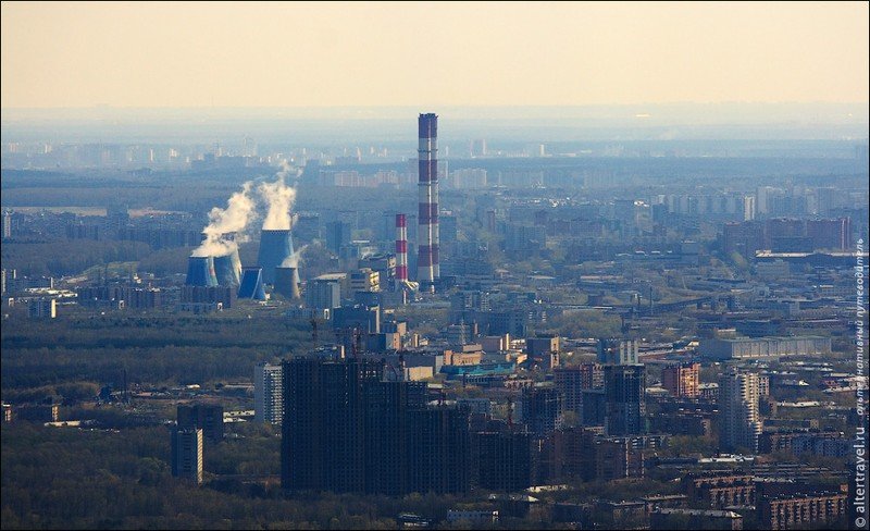 337 meters high above Moscow, Russia