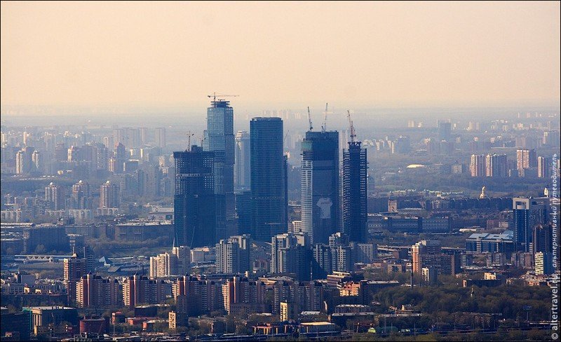 337 meters high above Moscow, Russia