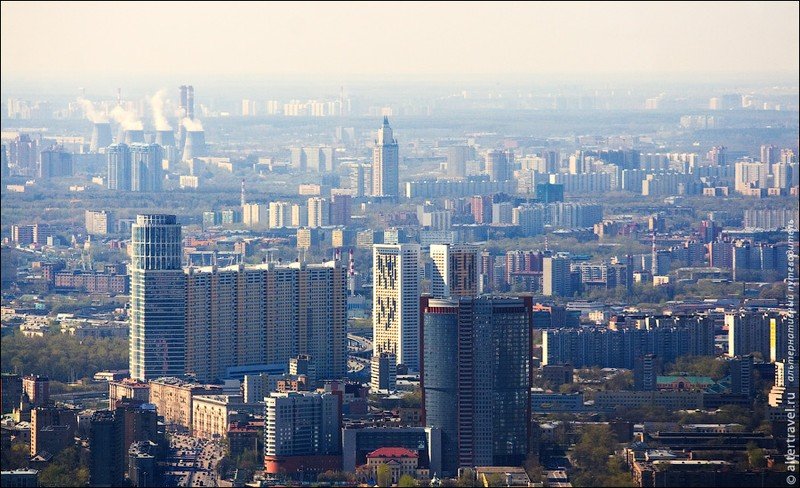 337 meters high above Moscow, Russia