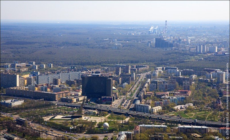 337 meters high above Moscow, Russia