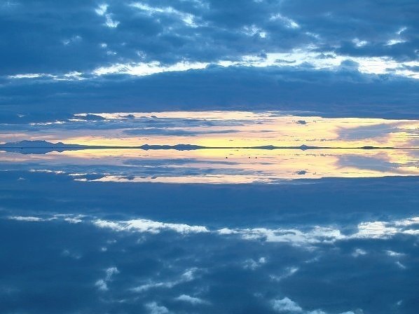 The largest mirror in the world, salt field, Bolivia