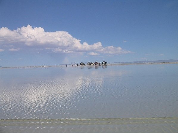 The largest mirror in the world, salt field, Bolivia