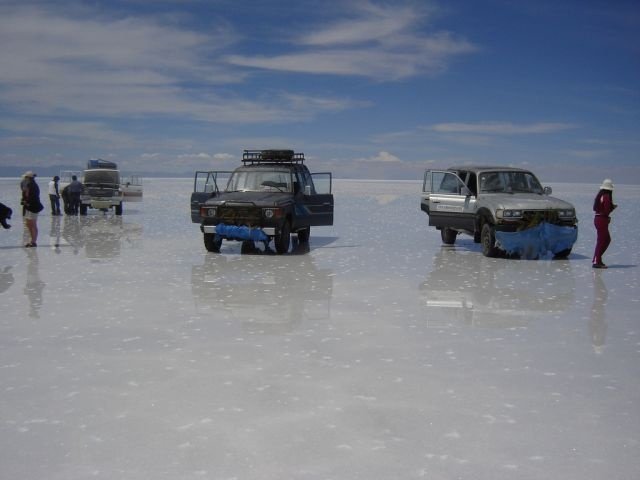 The largest mirror in the world, salt field, Bolivia