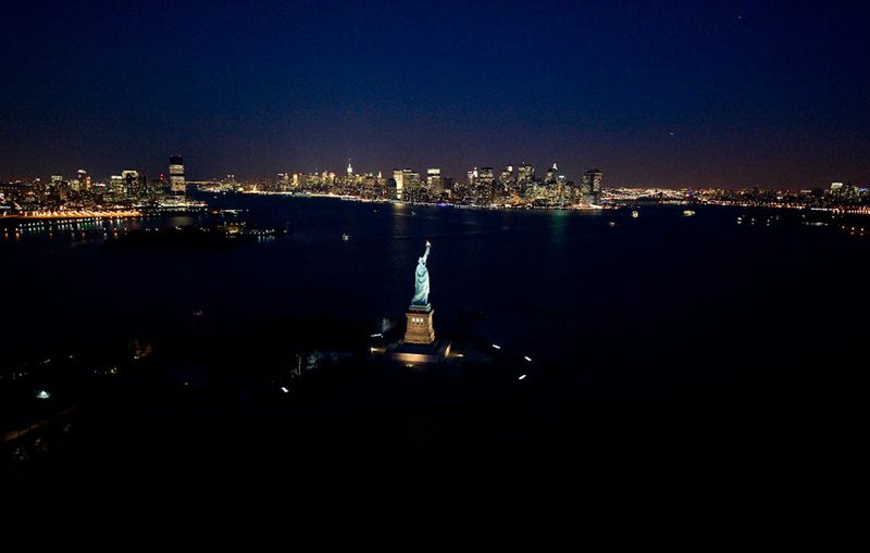 New York City at night, New York, United States