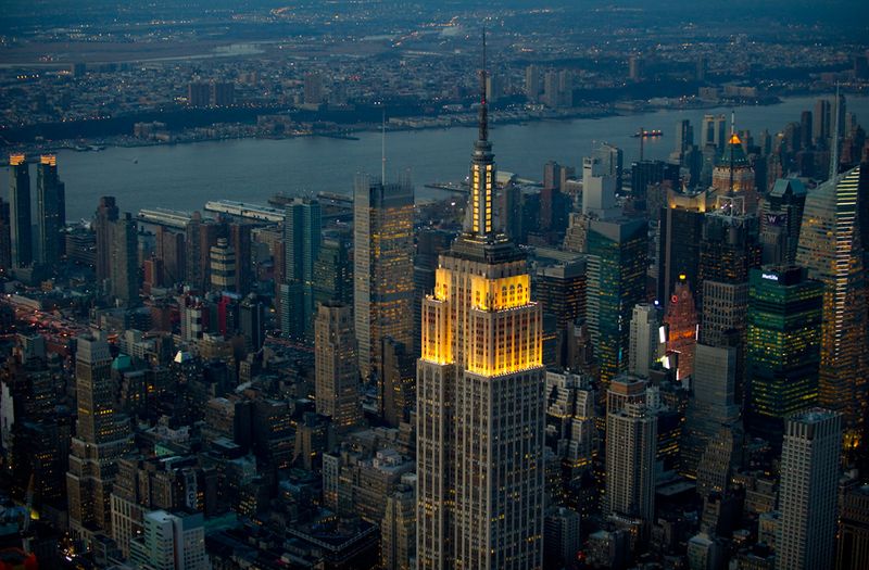 New York City at night, New York, United States