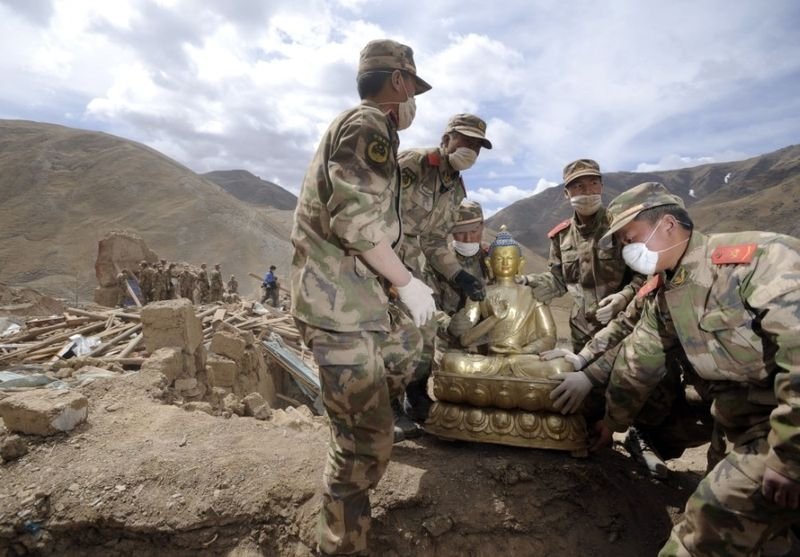 Earthquake in Yushu county, Qinghai, China