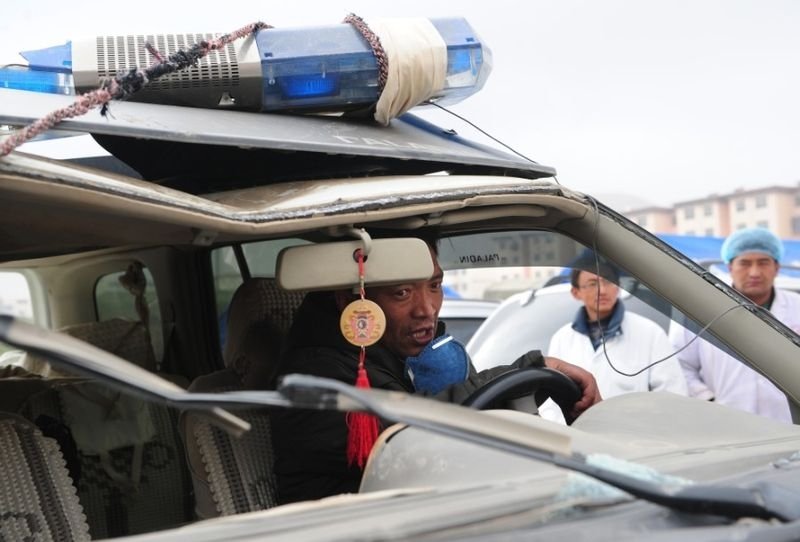 Earthquake in Yushu county, Qinghai, China