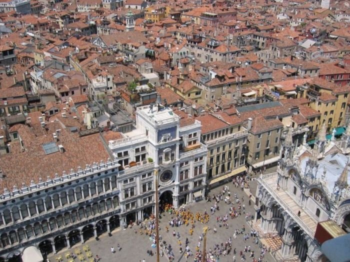 Bird's-eye view of Venice, Italy