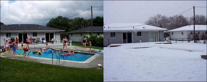 summer vs. winter photo