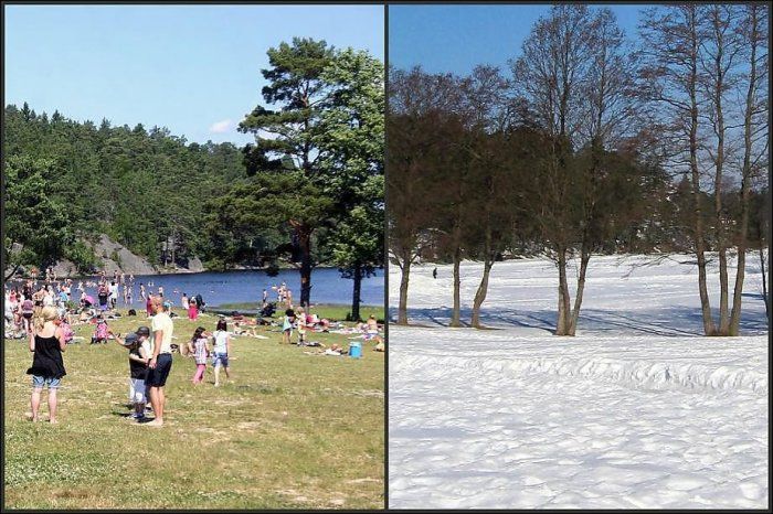 summer vs. winter photo