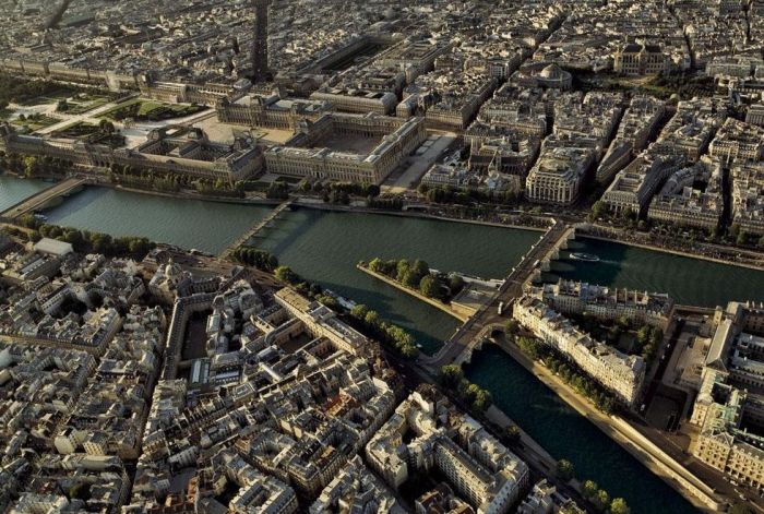 Bird's-eye view of Paris, France