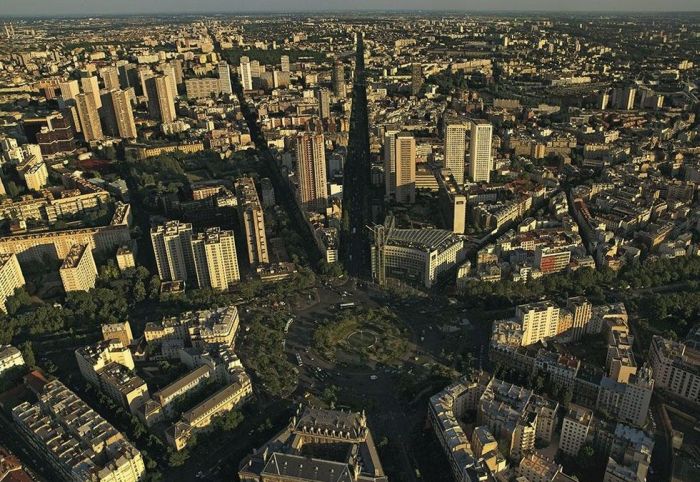 Bird's-eye view of Paris, France