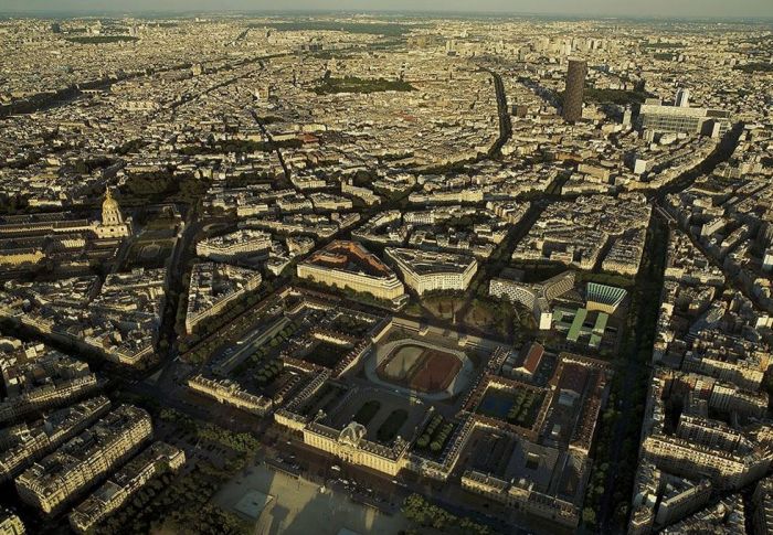 Bird's-eye view of Paris, France