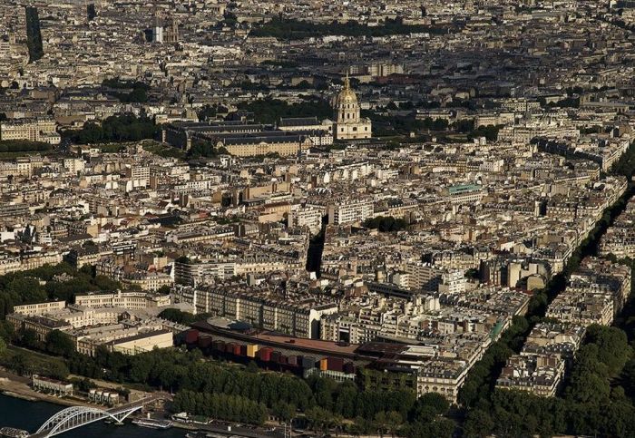 Bird's-eye view of Paris, France