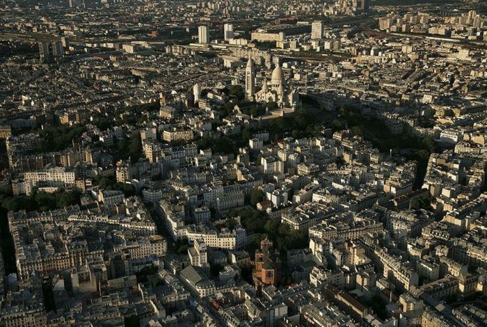 Bird's-eye view of Paris, France