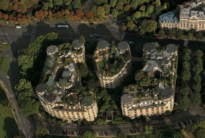 Bird's-eye view of Paris, France