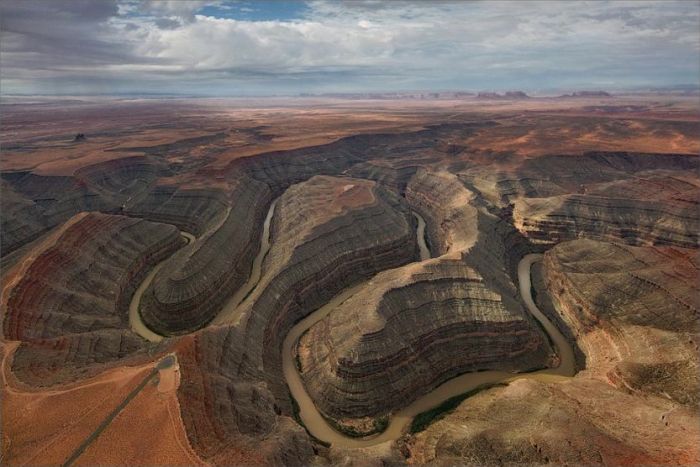 bird's-eye view aerial landscape photography