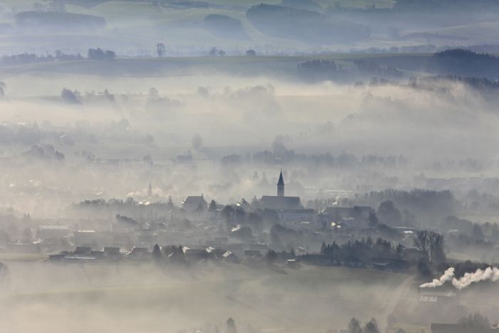 bird's-eye view aerial landscape photography