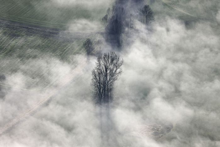 bird's-eye view aerial landscape photography