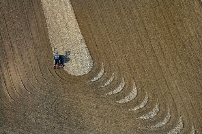 bird's-eye view aerial landscape photography